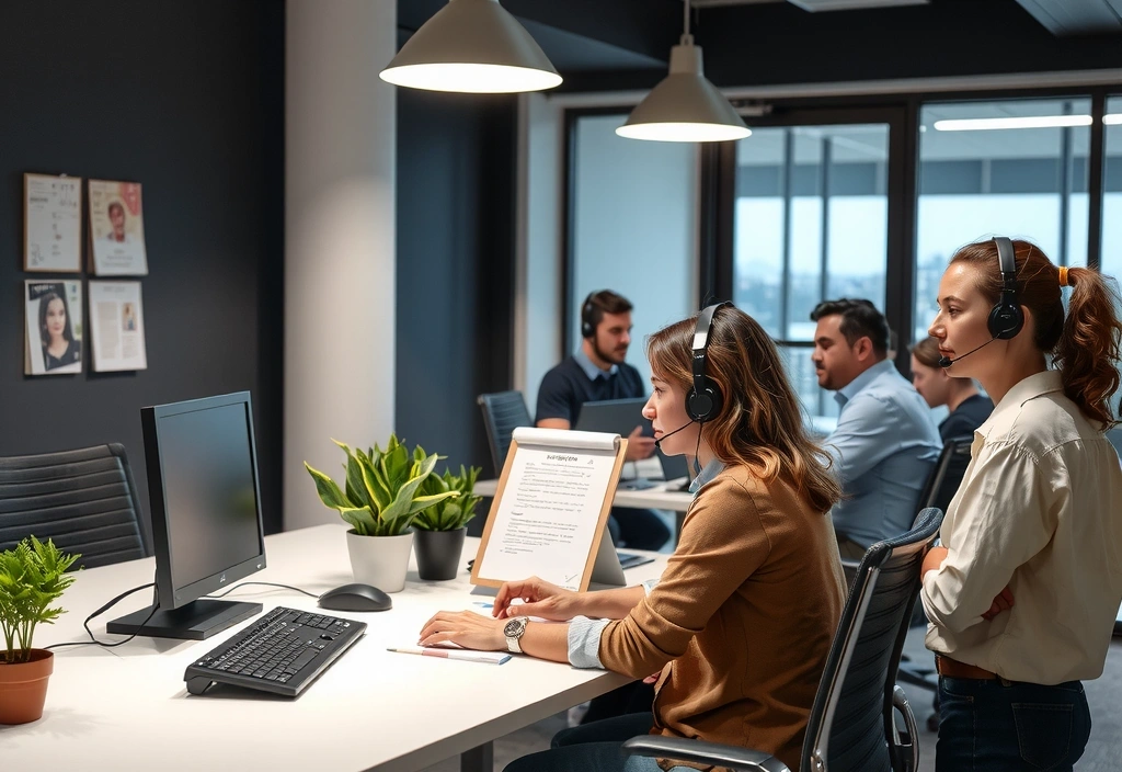 Equipo de soporte técnico de Sedancel trabajando en oficina moderna